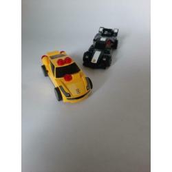 Stoere lego F1 set met 4 (race) autos, pitstop en monteur