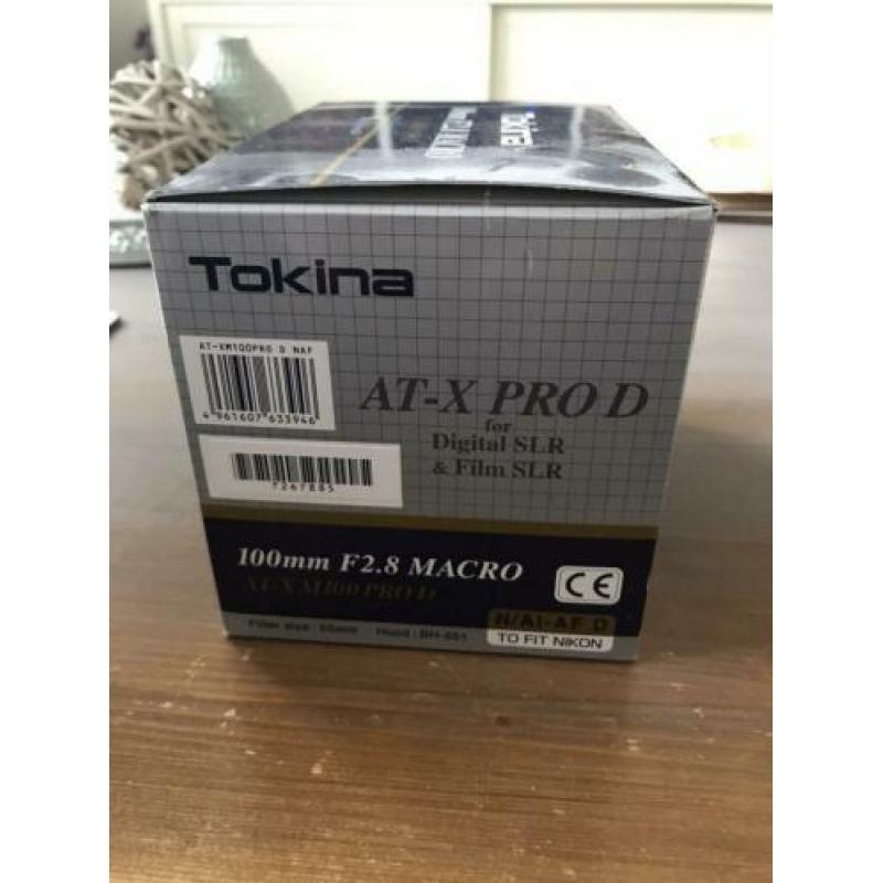 Tokina macro lens voor Nikon.