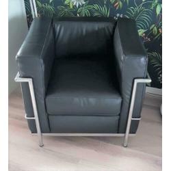 Fauteuil Le Corbusier LC2 Zwart leer (Replica)