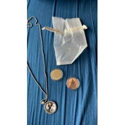 Mi moneda ketting zilver met 3 munten