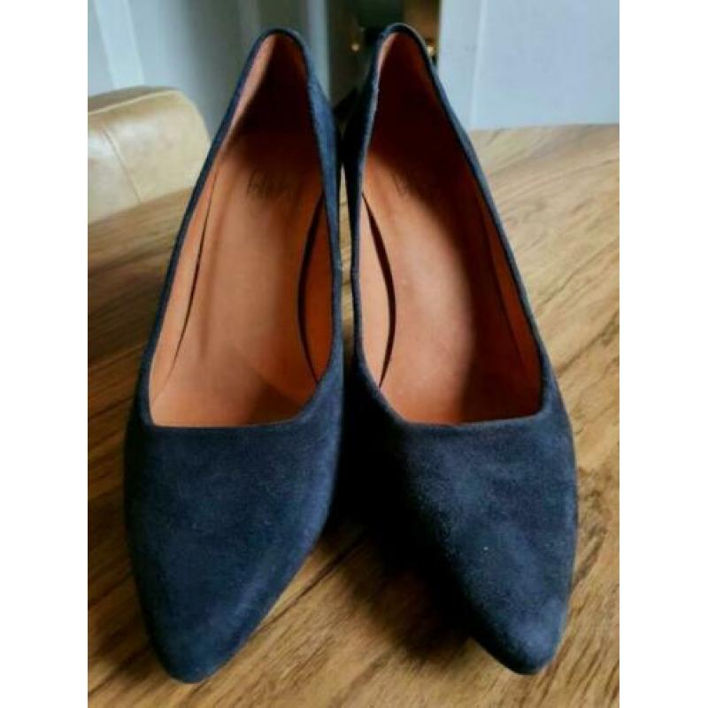 Billi bi pumps, maat 38, blauw suede leer, nieuw