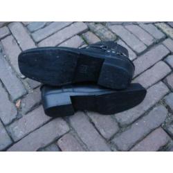 Gratis verzenden sexy stoere zwarte leren bikerboots 42
