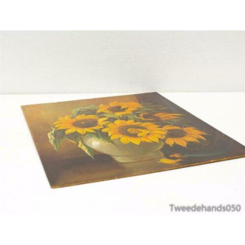 Zonnebloemen schilderij op plaat 89297