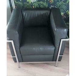 Fauteuil Le Corbusier LC2 Zwart leer (Replica)