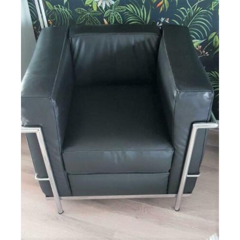Fauteuil Le Corbusier LC2 Zwart leer (Replica)
