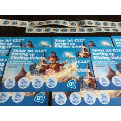 Efteling zegels 34 stuks / 8 volle spaarkaarten
