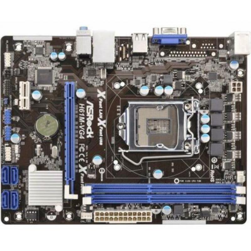 ASRock H61M-VG4 | LGA 1155 | 2x DDR3 | M-atx | Laatste BIOS
