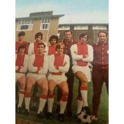 Oude Ajax handtekeningenkaart 70-71 met o.a. Johan Cruijff.