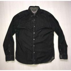 Antracite/zwart overhemd shaped fit Marc O'Polo maat L