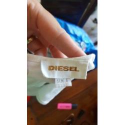 ZGAN prachtige witte DIESEL top mt S 36, topje wit print