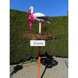 geboorteborden / ooievaar verhuur, wij vragen geen borg.