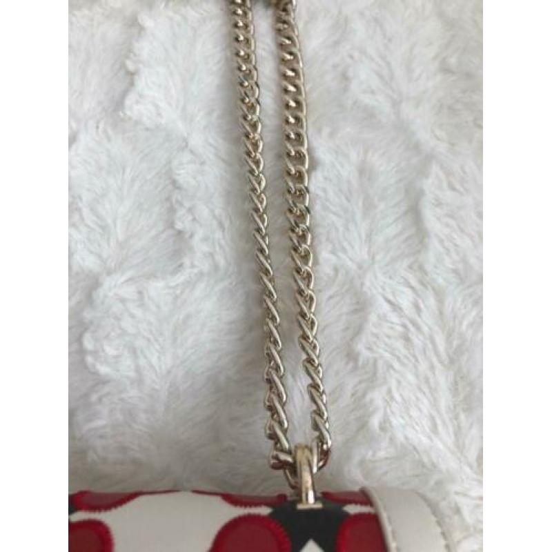 Moschino beige dames tas met hartjes