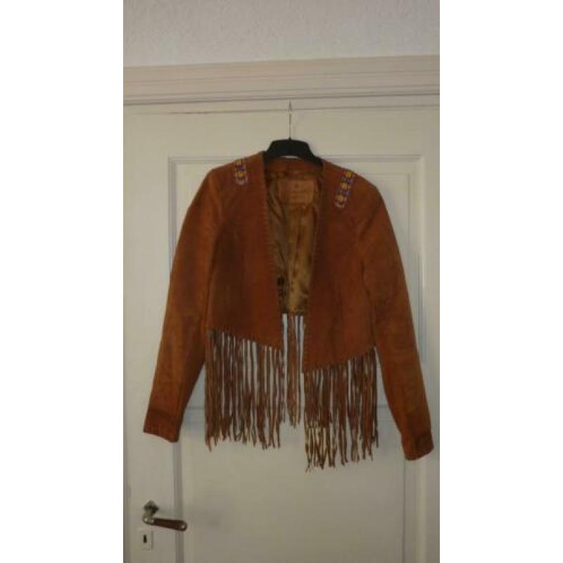 goosekraft, leren jas, ibiza, bohemian, jas, leer
