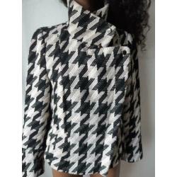 Winterjas Dutch elements  38 pepita Zara mango h&m