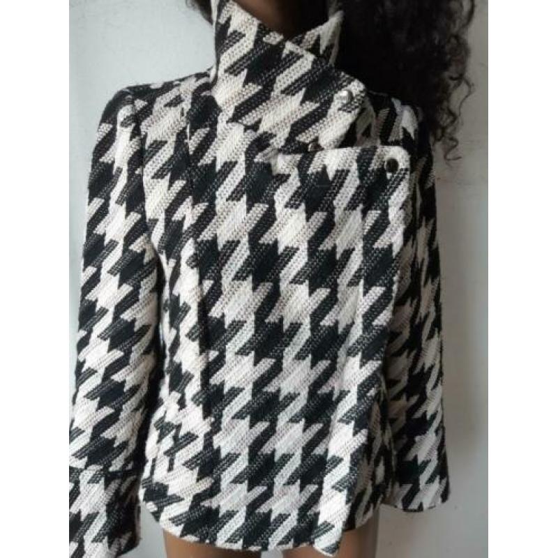 Winterjas Dutch elements  38 pepita Zara mango h&m