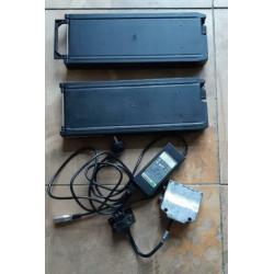 2 e-bike accu's met oplader