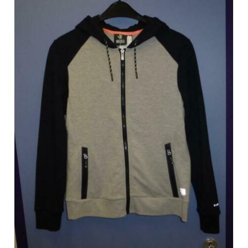 Sjeng sport vest grijs /zwart + rits en reflectie M-L 32097