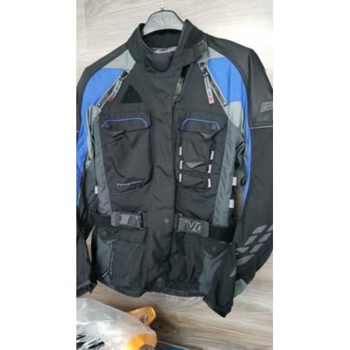 Mooie dames motorjas blauw zwart S