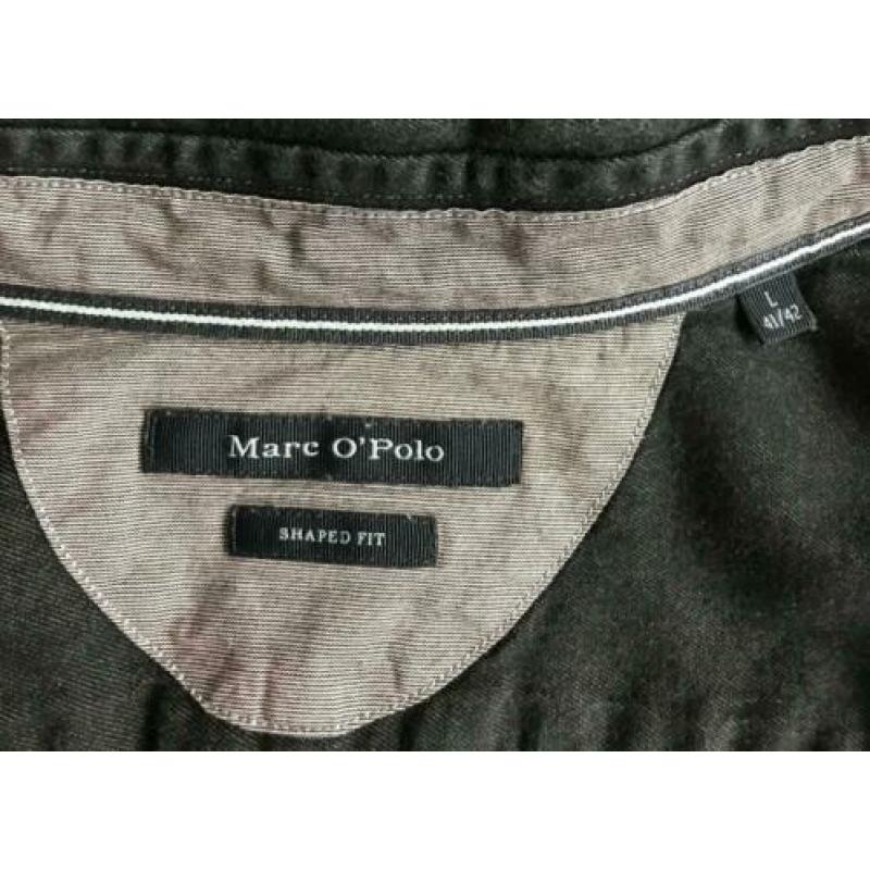 Antracite/zwart overhemd shaped fit Marc O'Polo maat L