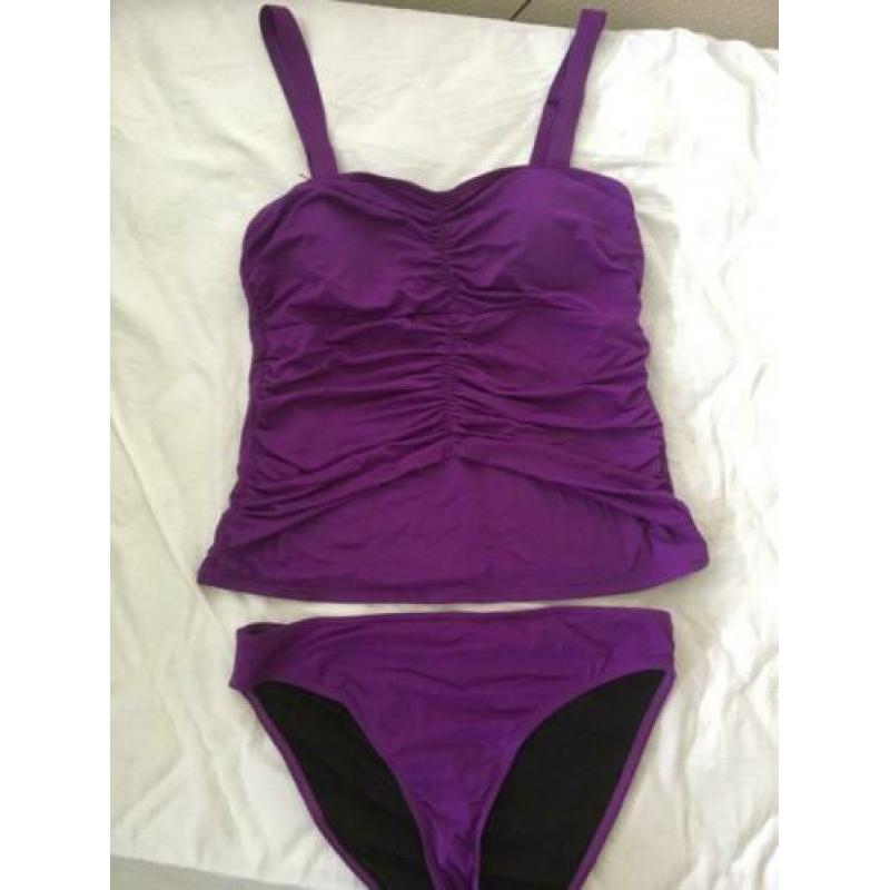 MOOI! *BEACHWAVE* Erg Leuke Paarse Tankini Maat 40 [M58] S