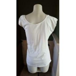 ZGAN prachtige witte DIESEL top mt S 36, topje wit print