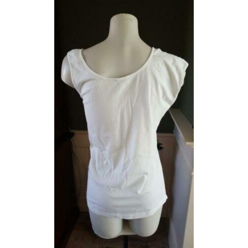 ZGAN prachtige witte DIESEL top mt S 36, topje wit print