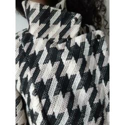 Winterjas Dutch elements  38 pepita Zara mango h&m