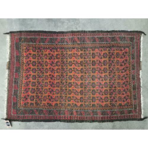 Handgeknoopt Perzisch wol tapijt Belutch orange 97x140cm