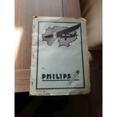 promotie folder PHilips aviationlamp vliegtuig 1928