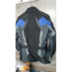 Mooie dames motorjas blauw zwart S