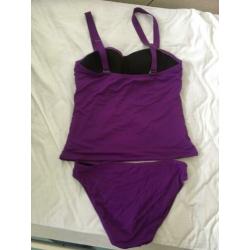 MOOI! *BEACHWAVE* Erg Leuke Paarse Tankini Maat 40 [M58] S