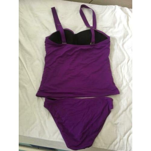 MOOI! *BEACHWAVE* Erg Leuke Paarse Tankini Maat 40 [M58] S
