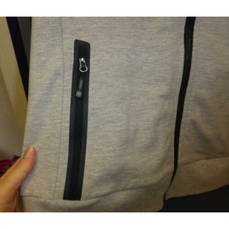Sjeng sport vest grijs /zwart + rits en reflectie M-L 32097