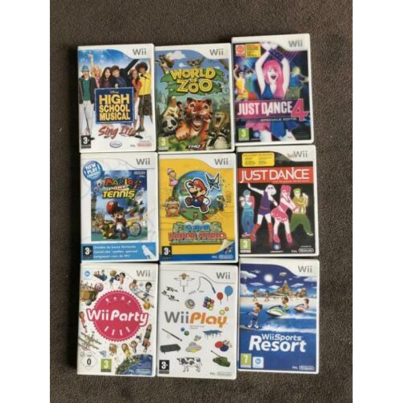 Goede Wii met 27 games, Flatscreen TV en veel toebehoren
