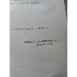 promotie folder PHilips aviationlamp vliegtuig 1928