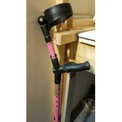 elleboog loop kruk bling bling roze