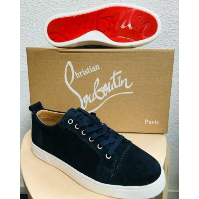 Heren schoenen louboutin laag leer suède
