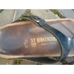 Gratis verzenden stoere zwarte lak birkenstock slippers 37