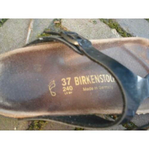 Gratis verzenden stoere zwarte lak birkenstock slippers 37
