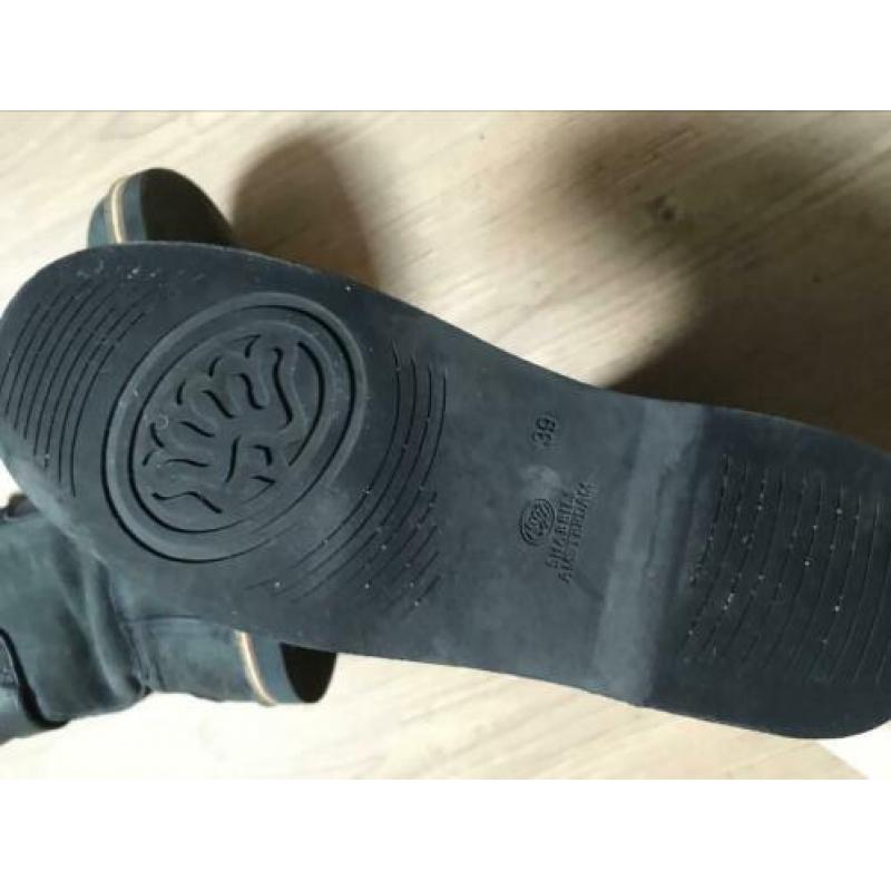 Mooie Shabbies, enkellaarsjes, 39, donkerblauw, zgan!