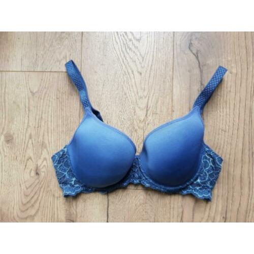 Simone Pérele bh mt 80B in jeans blauw ,zgan, met soft cups