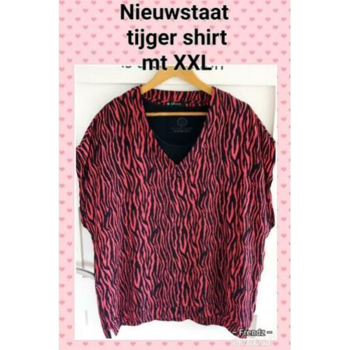 Tijger shirt XXL 2-delig zgan