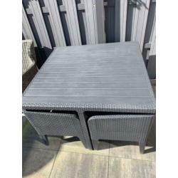Tuinset met 4 stoelen