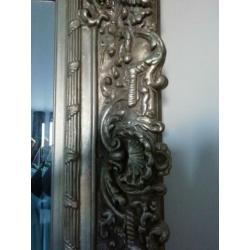 Barok spiegel, patina brons, 180x100 cm