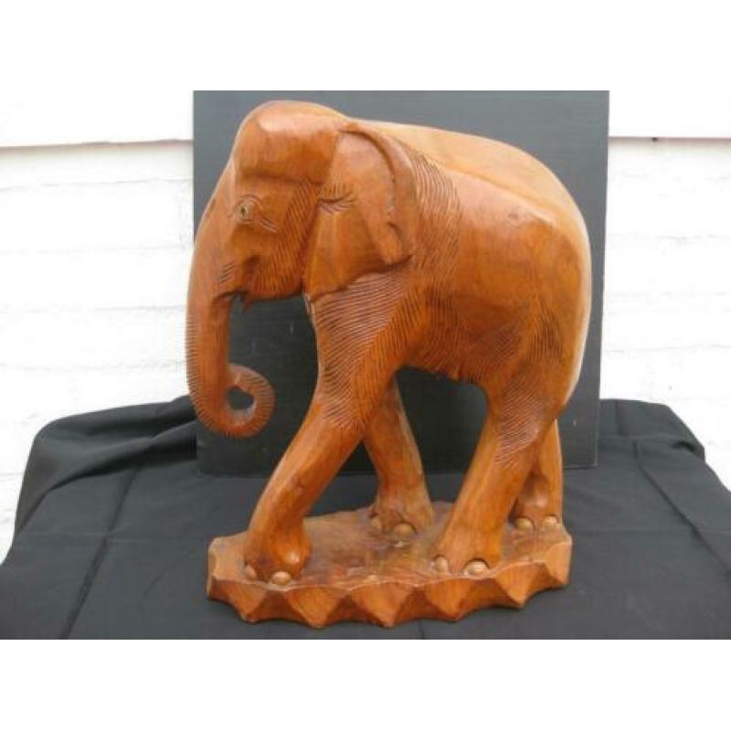 houten olifant-woonaccesoires