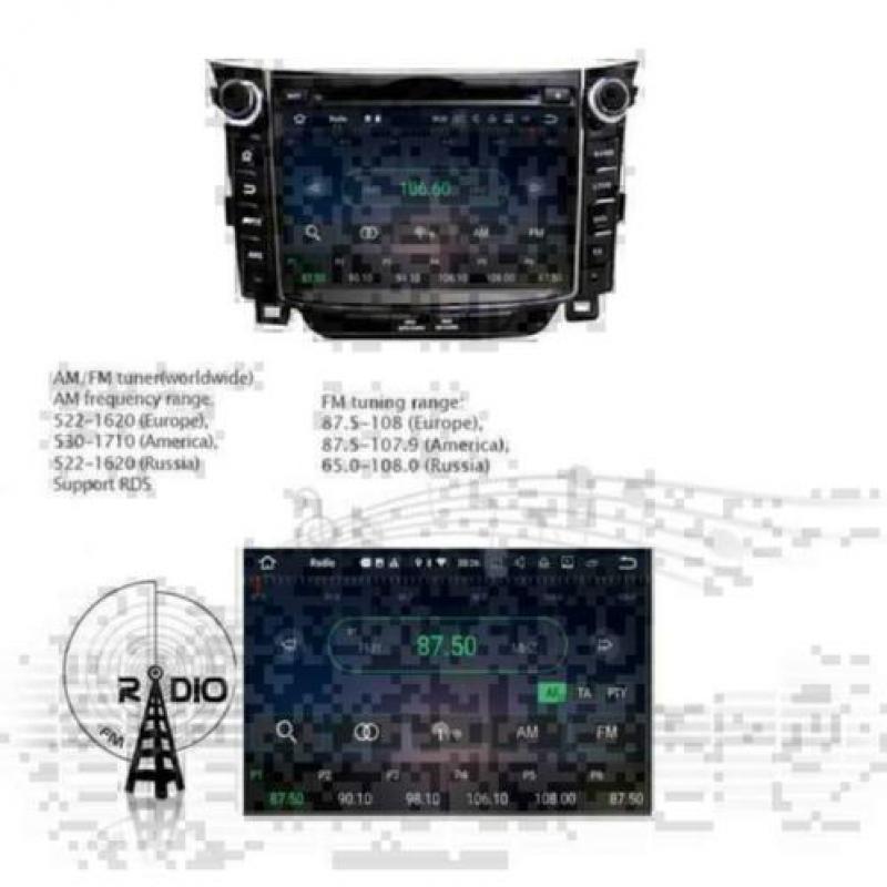 Hyundai i30 2012- navigatie android 9.0 dab+ carkit