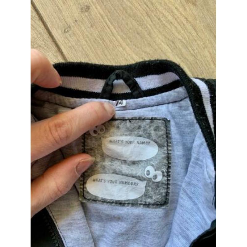 Z.g.a.n. Stoere, zwarte bomber jas, maat 74, van Zeeman