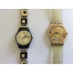Swatch horloges,2 stuk,moet nieuw batterij in,98% werken ze