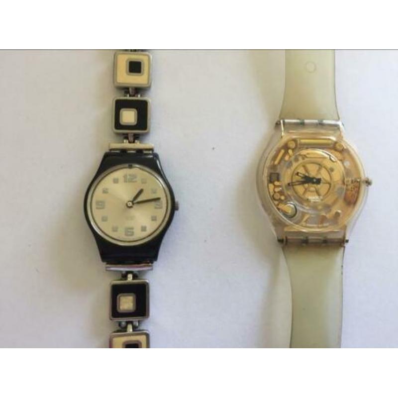 Swatch horloges,2 stuk,moet nieuw batterij in,98% werken ze