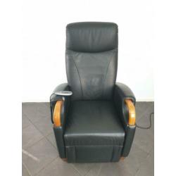 Fitform leren sta op stoel relax fauteuil staopstoel zwart